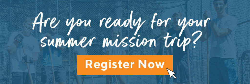 register for your youth mission trip