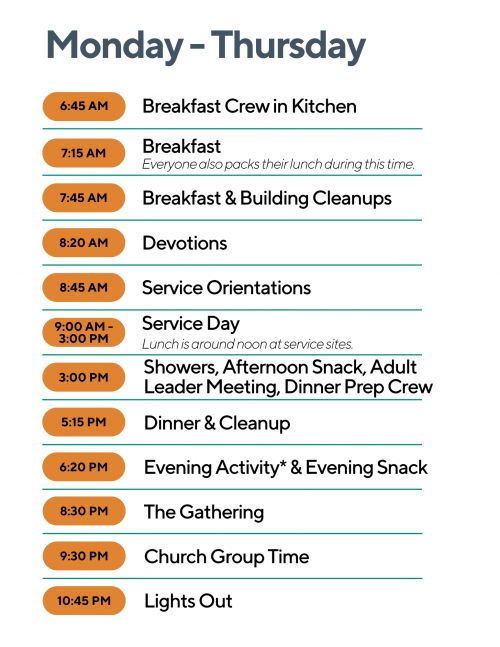 Typical Daily Schedule